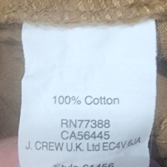 J. Crew 100% tan khaki‎ cotton Chino Shorts size 0 - Picture 5 of 5